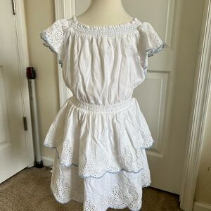 Polo by Ralph Lauren White Flutter Sleeve Sundress